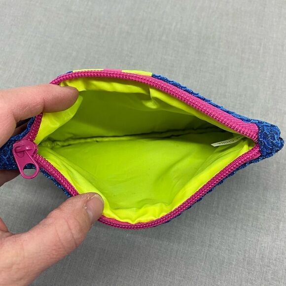 Ipsy Neon Stripe Makeup Bag - Picture 3 of 6